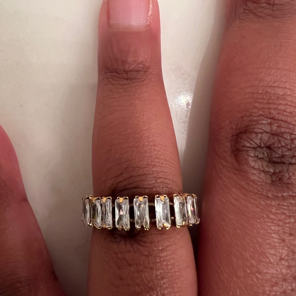 Oma The Label Gold And Silver Sparkling Eternity Ring 20$